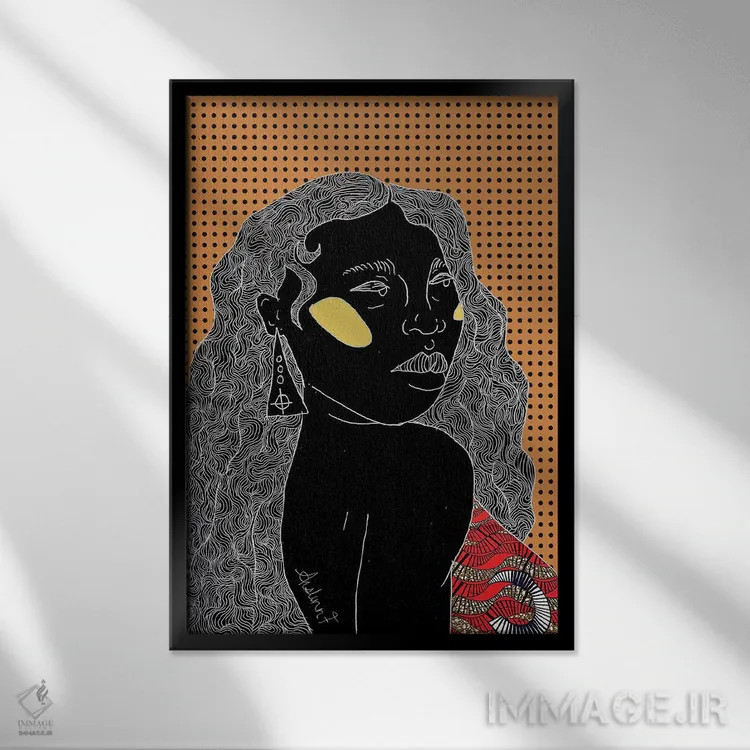 تابلو درخشندگی اثر آیسلین اف - نمای قابدار مشکی