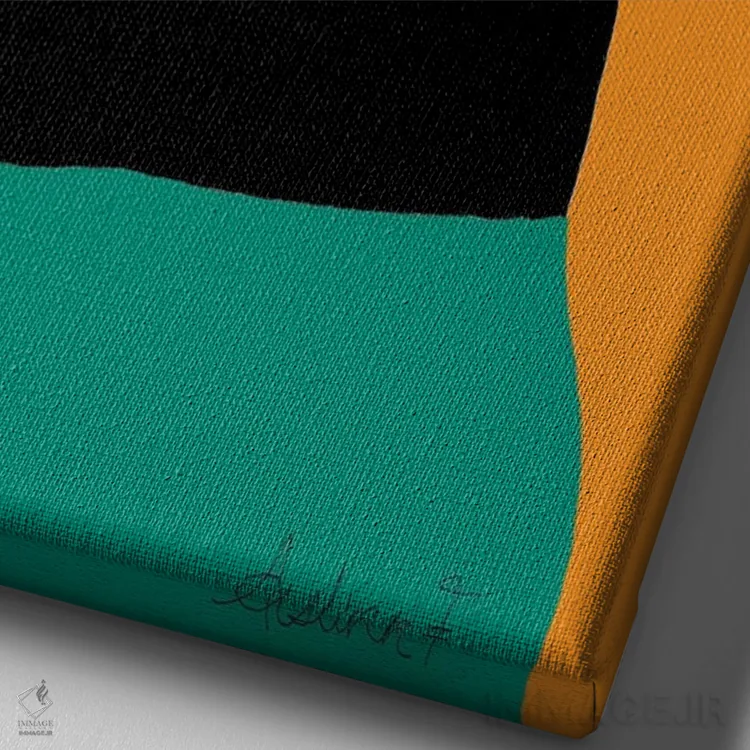 تابلو در انتظار اثر آیسلین اف - نمای نزدیک بافت بوم