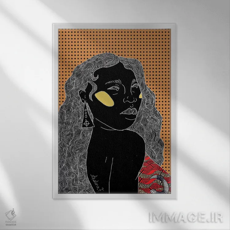تابلو درخشندگی اثر آیسلین اف - نمای قابدار سفید
