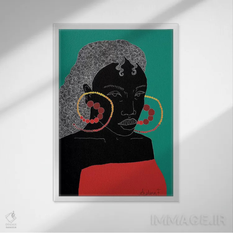 تابلو در انتظار اثر آیسلین اف - نمای قابدار سفید