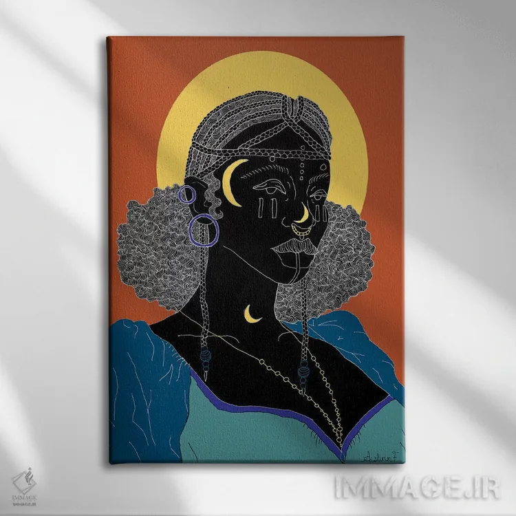 تابلو تاج من اثر آیسلین اف - نمای روبهرو روی دیوار