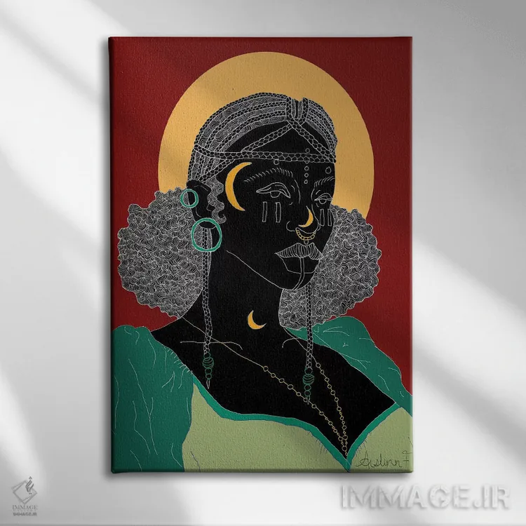 تابلو تاج من اثر آیسلین اف - نمای روبهرو روی دیوار