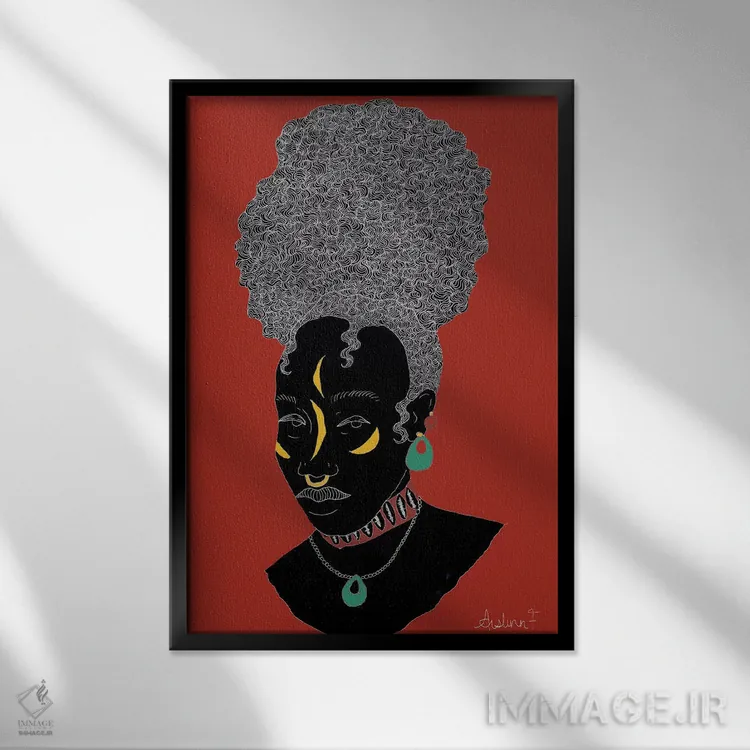 تابلو ملال اثر آیسلین اف - نمای قابدار مشکی