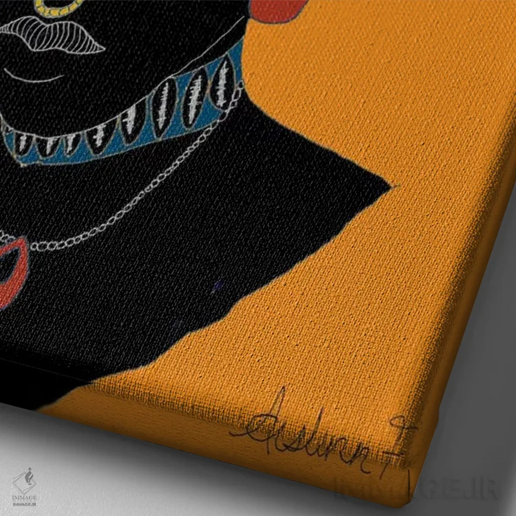 تابلو ملال اثر آیسلین اف - نمای نزدیک بافت بوم