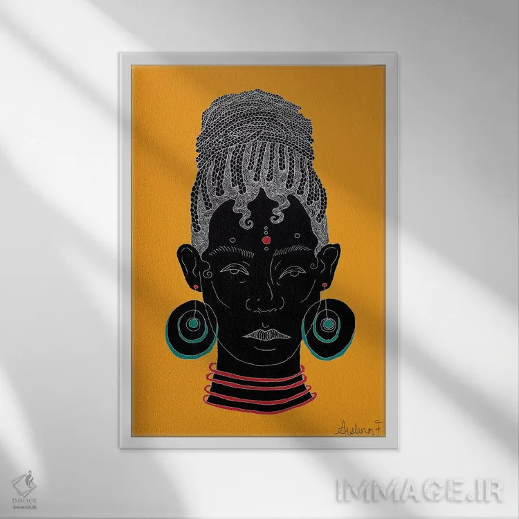 تابلو یاسمن اثر آیسلین اف - نمای قابدار سفید