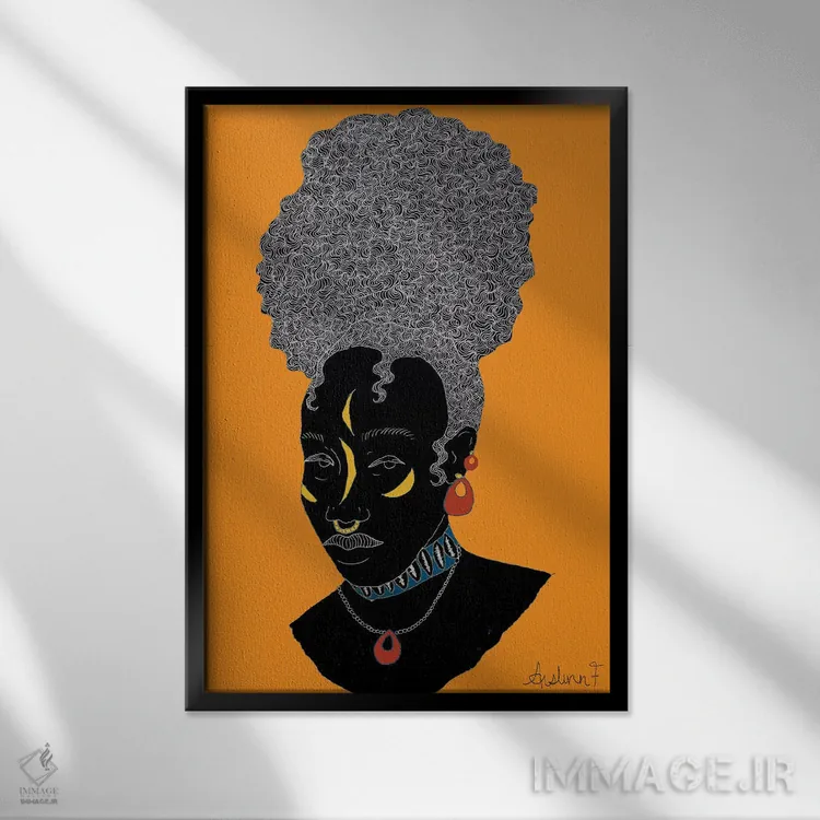 تابلو ملال اثر آیسلین اف - نمای قابدار مشکی