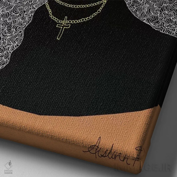 تابلو شکوه II اثر آیسلین اف - نمای نزدیک بافت بوم