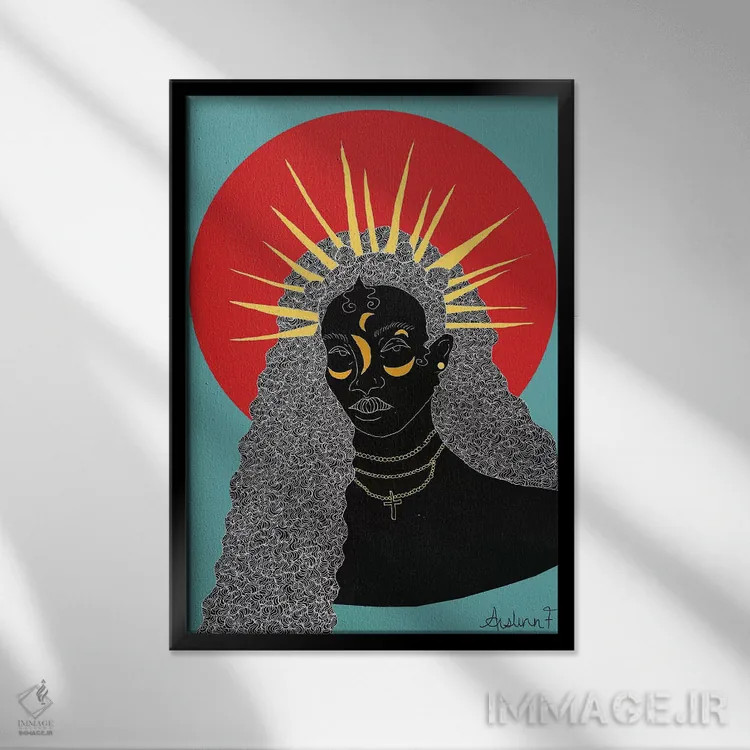 تابلو شکوه II اثر آیسلین اف - نمای قابدار مشکی