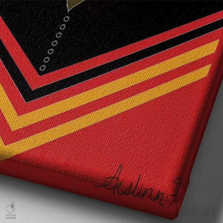 تابلو برخاستن اثر آیسلین اف - نمای نزدیک بافت بوم