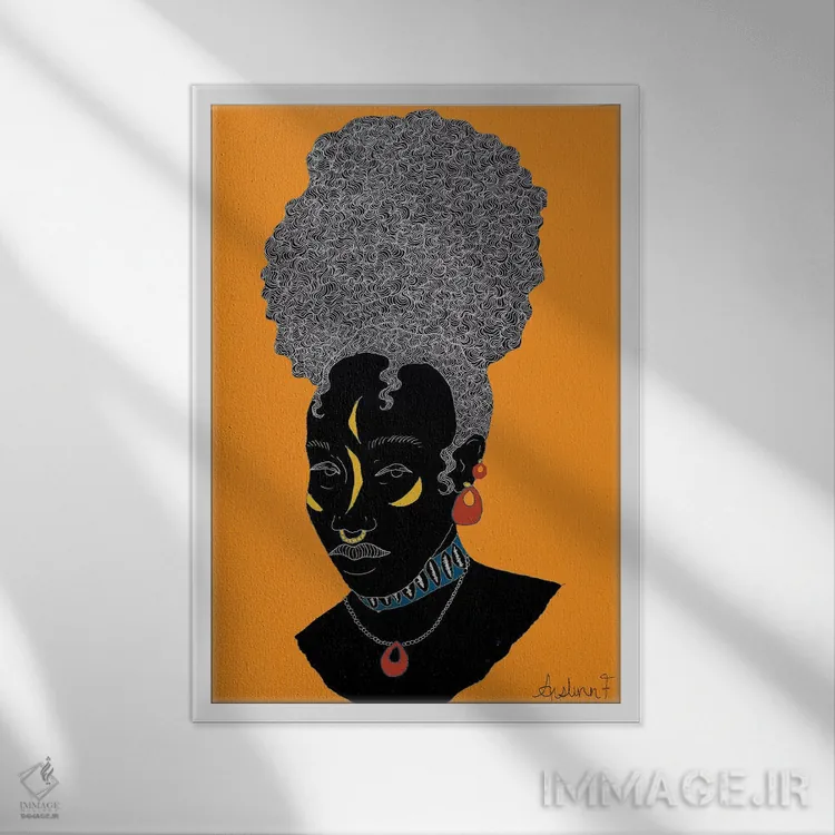 تابلو ملال اثر آیسلین اف - نمای قابدار سفید