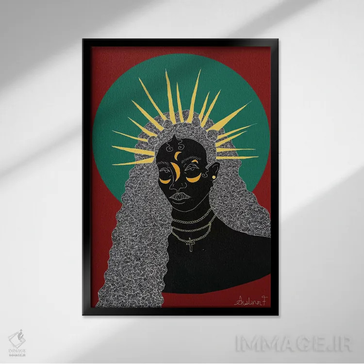 تابلو شکوه II اثر آیسلین اف - نمای قابدار مشکی