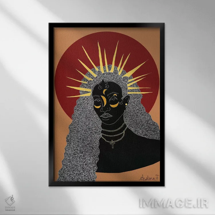 تابلو شکوه II اثر آیسلین اف - نمای قابدار مشکی