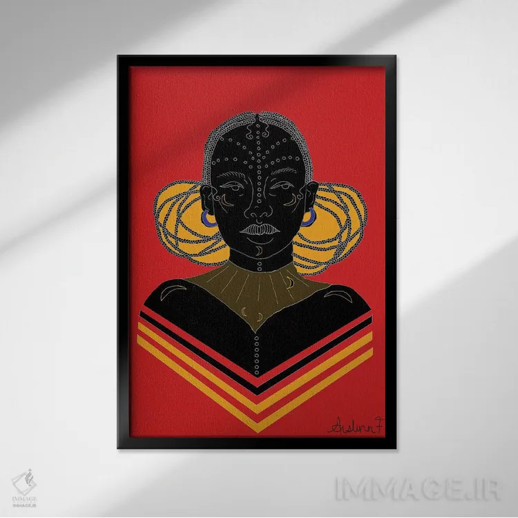 تابلو برخاستن اثر آیسلین اف - نمای قابدار مشکی