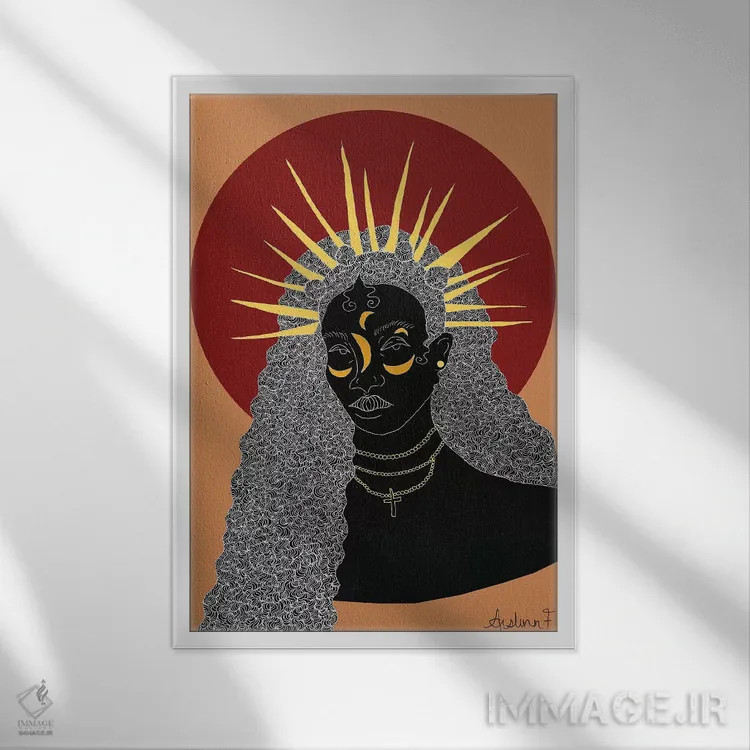 تابلو شکوه II اثر آیسلین اف - نمای قابدار سفید