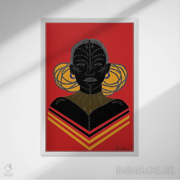 تابلو برخاستن اثر آیسلین اف - نمای قابدار سفید