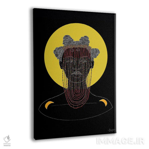 تابلو زولو منجوقدوزیشده (فرهنگ آفریقایی) اثر آیسلین اف - نمای پرسپکتیو محصول