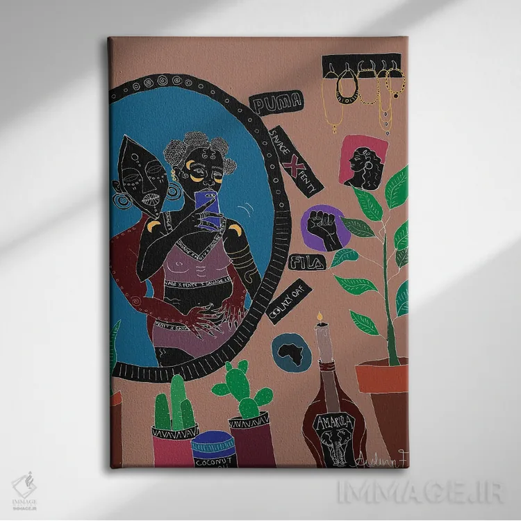 تابلو در اتاقم اثر آیسلین اف - نمای روبهرو روی دیوار