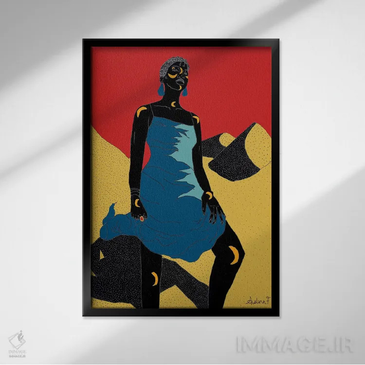 تابلو تاتیانا II اثر آیسلین اف - نمای قابدار مشکی