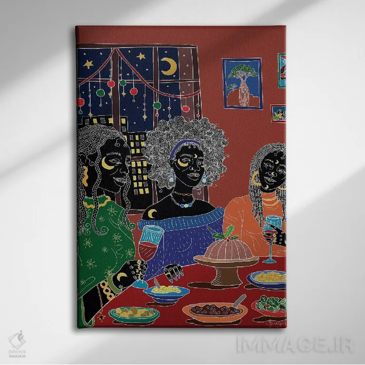 تابلو جشنها اثر آیسلین اف - نمای روبهرو روی دیوار