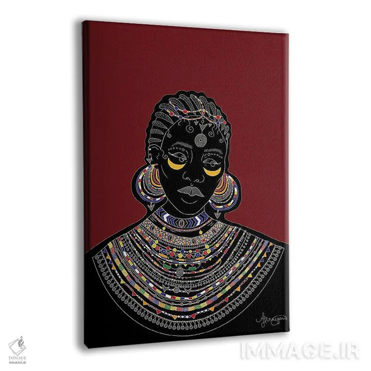 تابلو ماساای II (قوم آفریقایی) اثر آیسلین اف - نمای پرسپکتیو محصول