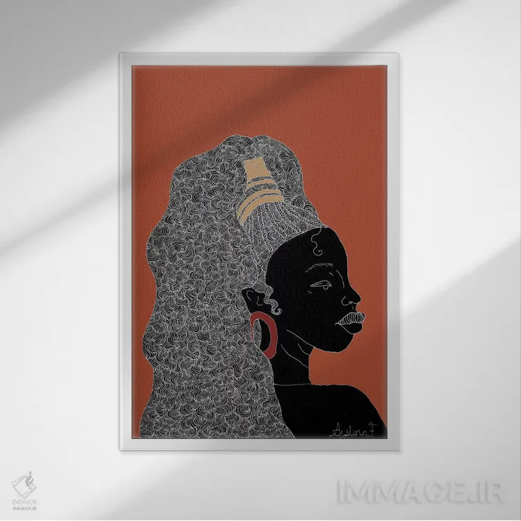 تابلو تاتیانا I اثر آیسلین اف - نمای قابدار سفید