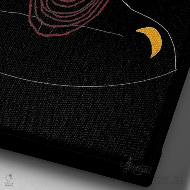 تابلو زولو منجوقدوزیشده (فرهنگ آفریقایی) اثر آیسلین اف - نمای نزدیک بافت بوم