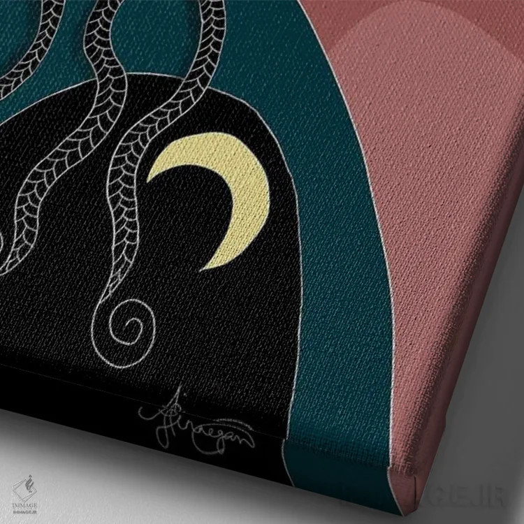 تابلو بازنگری اثر آیسلین اف - نمای نزدیک بافت بوم