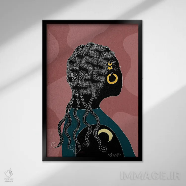تابلو بازنگری اثر آیسلین اف - نمای قابدار مشکی