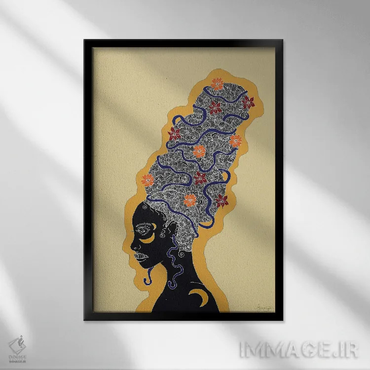 تابلو بهار اثر آیسلین اف - نمای قابدار مشکی