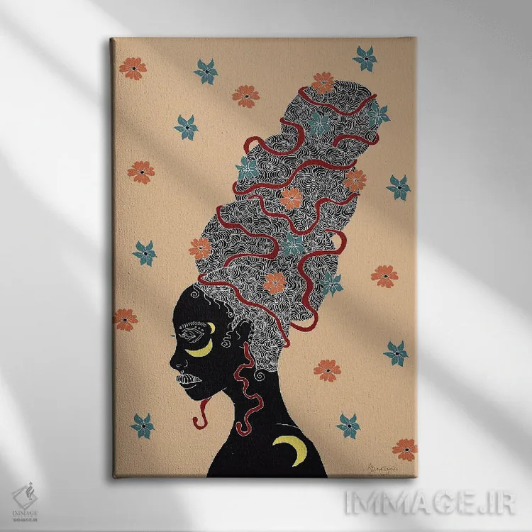 تابلو بهار، هلو اثر آیسلین اف - نمای روبهرو روی دیوار