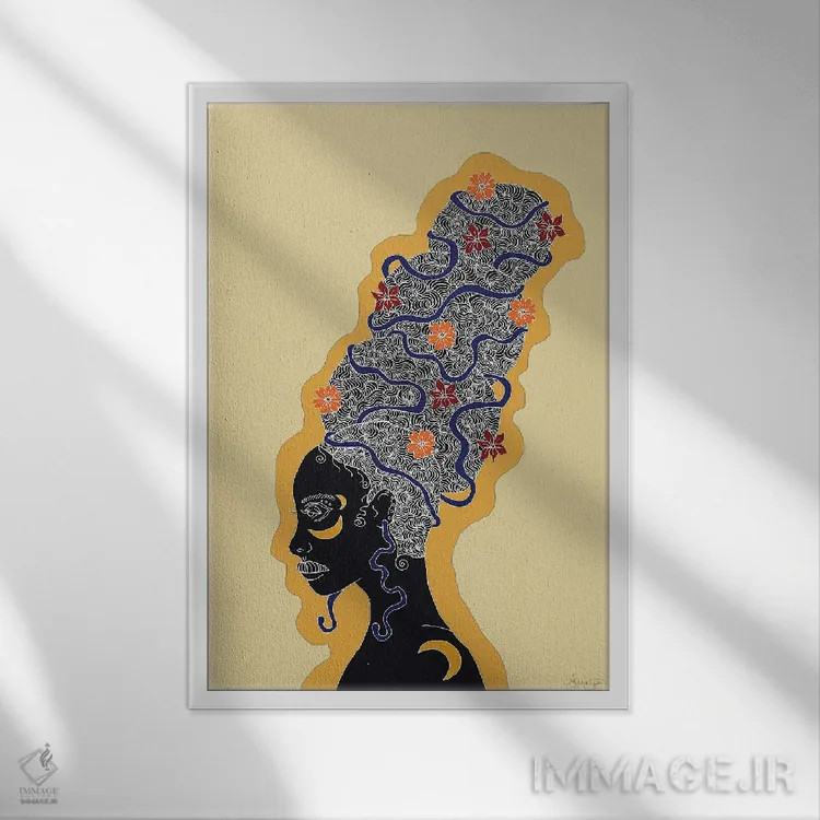 تابلو بهار اثر آیسلین اف - نمای قابدار سفید