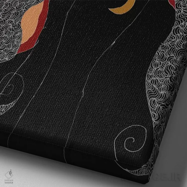 تابلو بلوز (سبک موسیقی) اثر آیسلین اف - نمای نزدیک بافت بوم