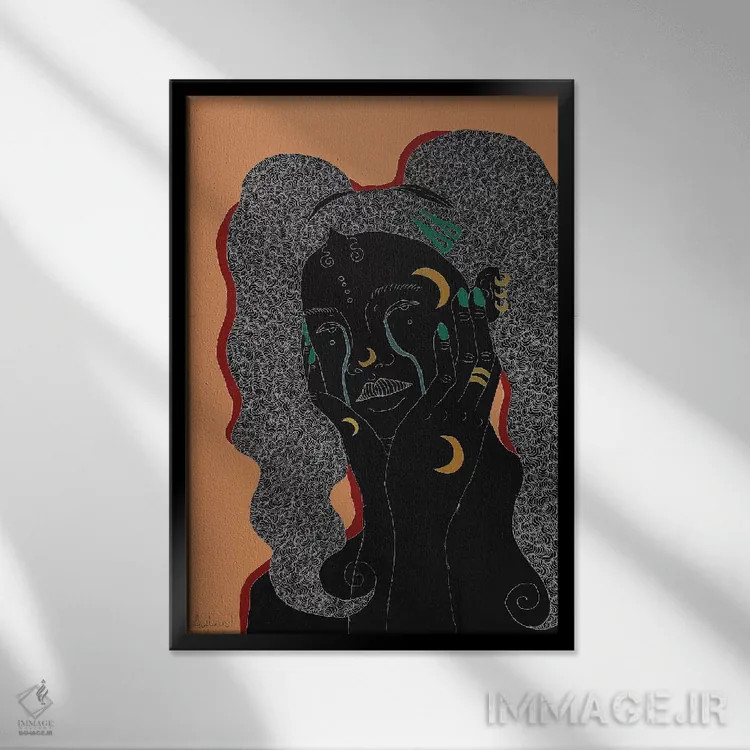 تابلو بلوز (سبک موسیقی) اثر آیسلین اف - نمای قابدار مشکی