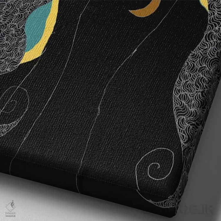 تابلو بلوز (سبک موسیقی) اثر آیسلین اف - نمای نزدیک بافت بوم