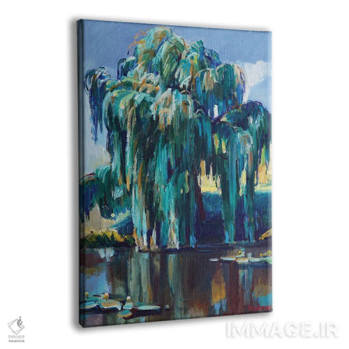 تابلو منظره با بید کنار دریاچه اثر اندریی کوتساچنکو - نمای پرسپکتیو محصول