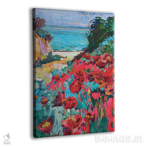 تابلو گل شقایق قرمز اثر اندریی کوتساچنکو - نمای پرسپکتیو محصول