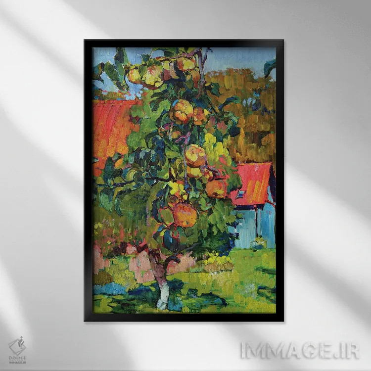 تابلو درخت سیب اثر اندریی کوتساچنکو - نمای قابدار مشکی