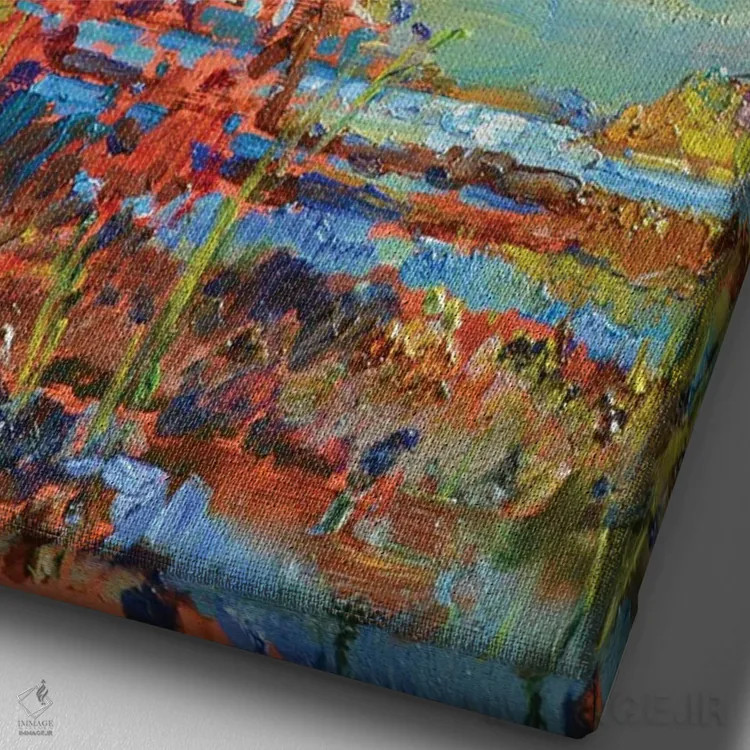 تابلو پاییز اثر اندریی کوتساچنکو - نمای نزدیک بافت بوم