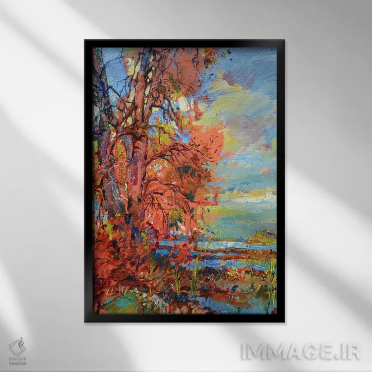 تابلو پاییز اثر اندریی کوتساچنکو - نمای قابدار مشکی