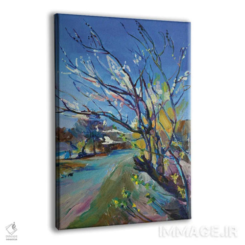 تابلو شکوفهدهی بهار درختان اثر اندریی کوتساچنکو - نمای پرسپکتیو محصول