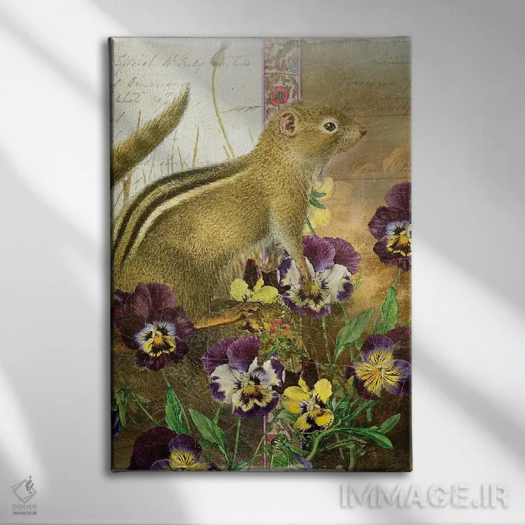 تابلو سنجاب زمینی اثر ایمی استوارت - نمای روبهرو روی دیوار