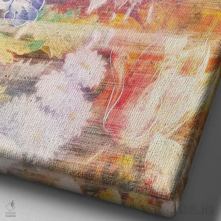 تابلو سبزشدن (طراوت گیاهی) اثر ایمی استوارت - نمای نزدیک بافت بوم