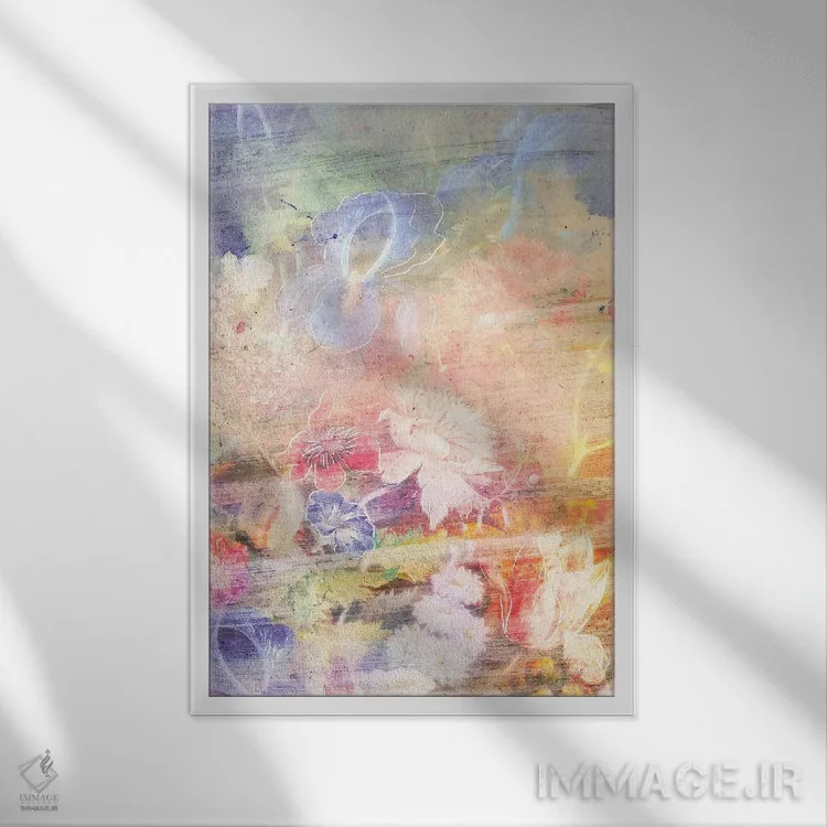 تابلو سبزشدن (طراوت گیاهی) اثر ایمی استوارت - نمای قابدار سفید