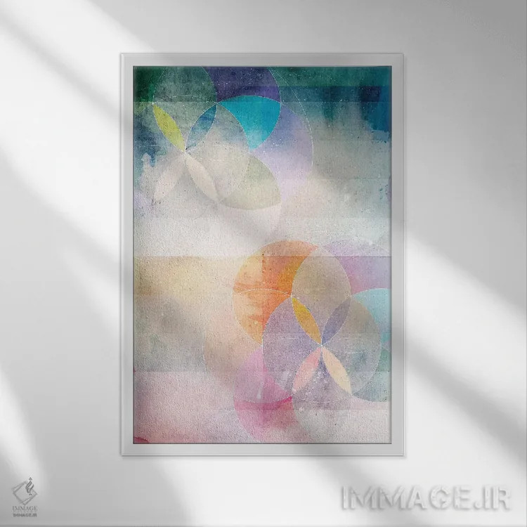 تابلو داستان ابرها اثر ایمی استوارت - نمای قابدار سفید