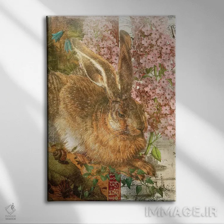 تابلو خرگوش اثر ایمی استوارت - نمای روبهرو روی دیوار