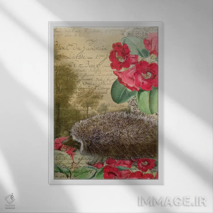 تابلو جوجهتیغی اثر ایمی استوارت - نمای قابدار سفید