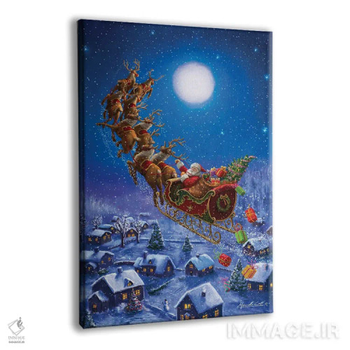 تابلو بابانوئل در حال پرواز اثر علی کورتی - نمای پرسپکتیو محصول