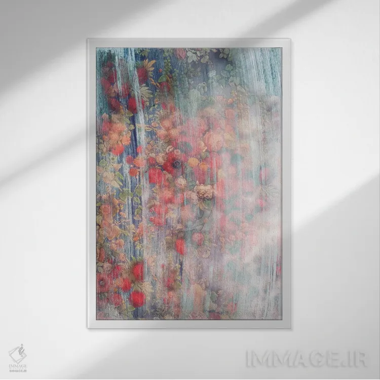 تابلو پرپشت و سرسبز اثر ایمی استوارت - نمای قابدار سفید