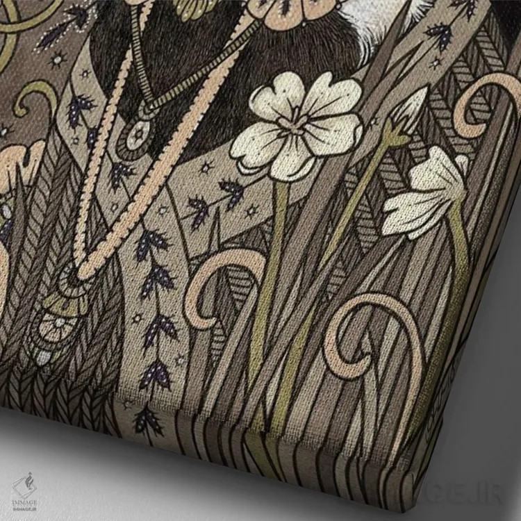 تابلو واسیلیسا (نام روسی/شخصیت اسطورهای) اثر آنیتا اینوراریتی - نمای نزدیک بافت بوم