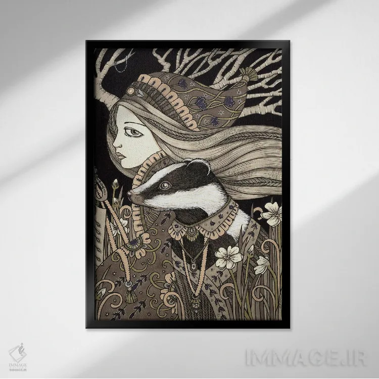 تابلو واسیلیسا (نام روسی/شخصیت اسطورهای) اثر آنیتا اینوراریتی - نمای قابدار مشکی